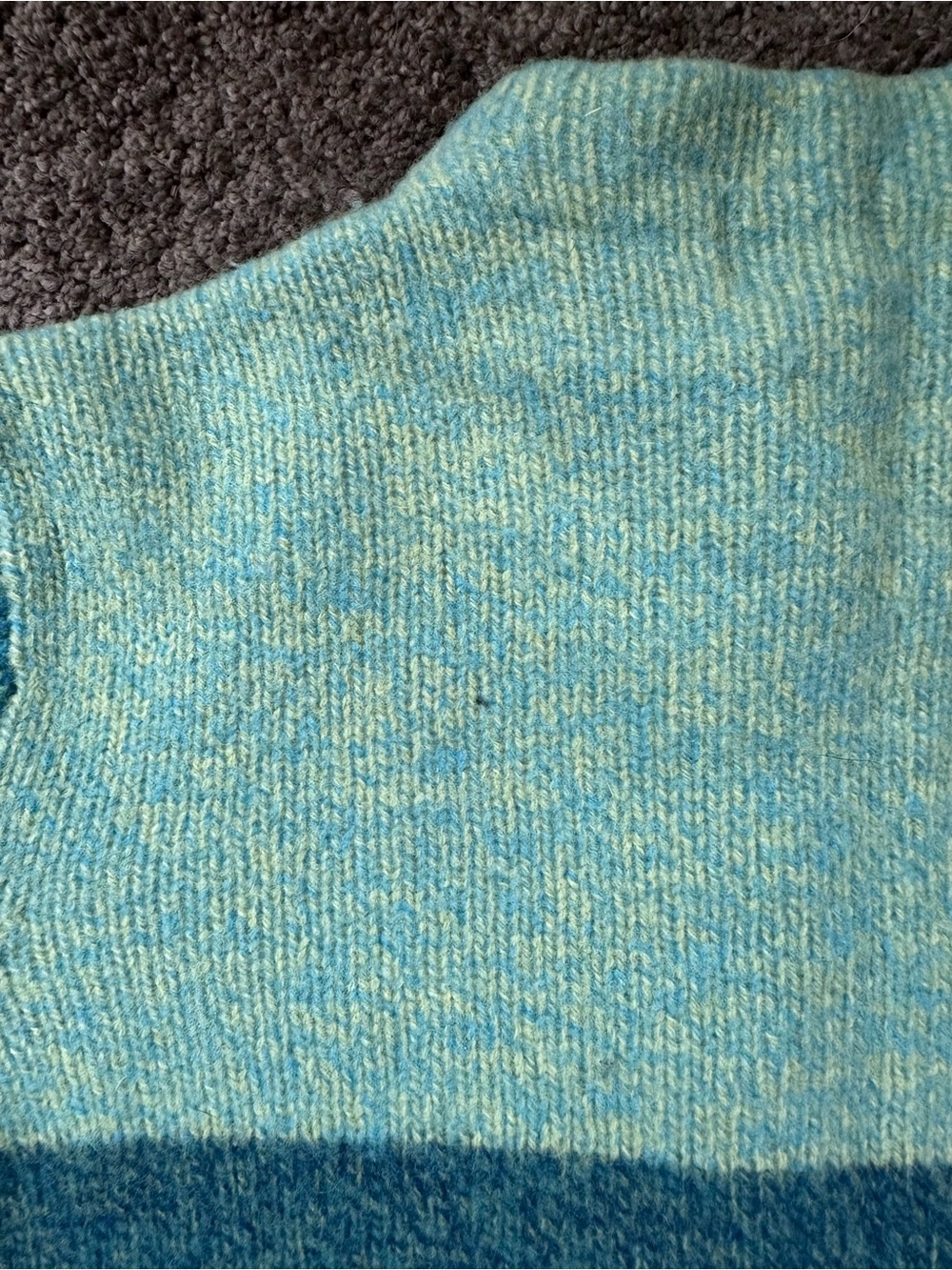 Sigrid Olsen Sport Aqua and Mint Wool Blend Sweater XS - Picture 4 of 8